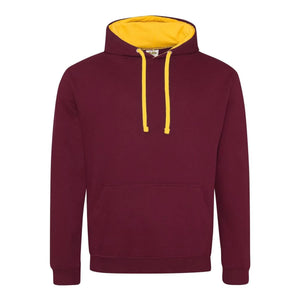 Felpa Varsity Hoodie bordeaux / S - personalizzabile con logo
