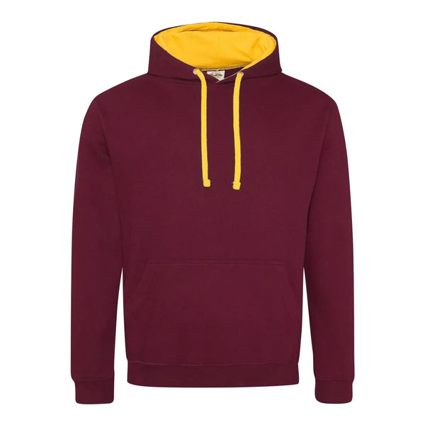 Felpa Varsity Hoodie bordeaux / S - personalizzabile con logo