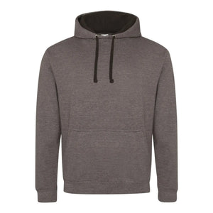 Felpa Varsity Hoodie charcoal/jet black / S - personalizzabile con logo