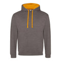 Felpa Varsity Hoodie charcoal/orange crush / S - personalizzabile con logo