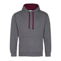 Felpa Varsity Hoodie grigio / S - personalizzabile con logo