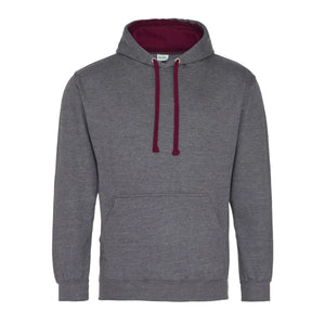 Felpa Varsity Hoodie grigio / S - personalizzabile con logo