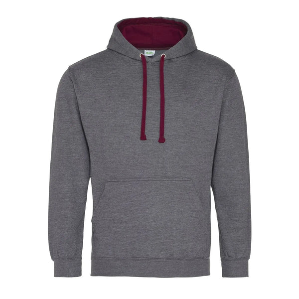 Felpa Varsity Hoodie grigio / S - personalizzabile con logo