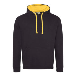Felpa Varsity Hoodie jet black/gold / XS - personalizzabile con logo