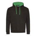 Felpa Varsity Hoodie jet black/kelly / S - personalizzabile con logo