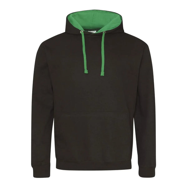 Felpa Varsity Hoodie jet black/kelly / S - personalizzabile con logo