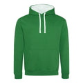 Felpa Varsity Hoodie kelly/arctic white / S - personalizzabile con logo
