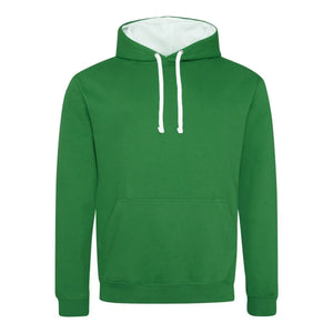 Felpa Varsity Hoodie kelly/arctic white / S - personalizzabile con logo
