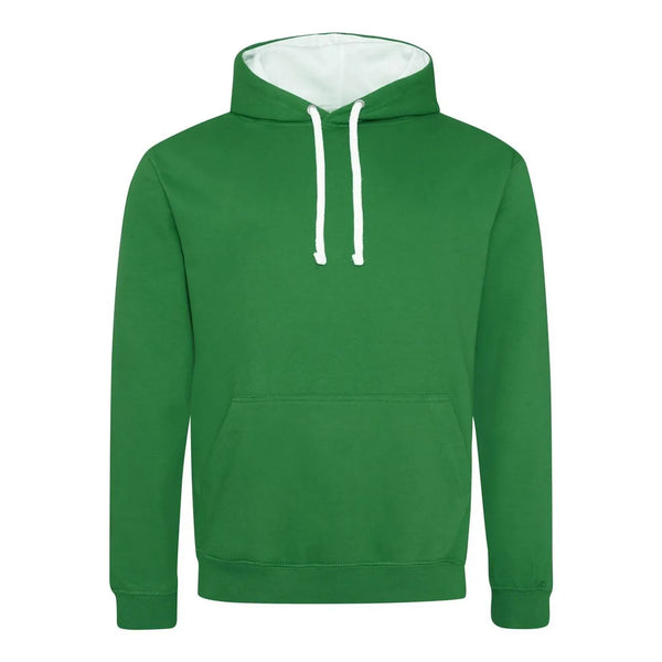 Felpa Varsity Hoodie kelly/arctic white / S - personalizzabile con logo