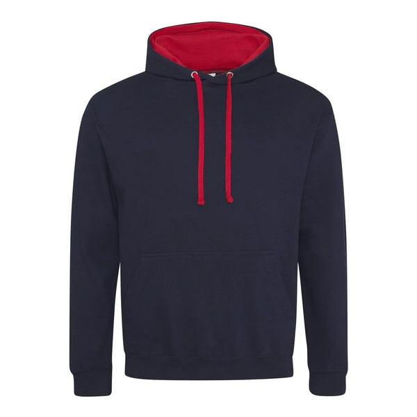 Felpa Varsity Hoodie new french navy/fire red / XS - personalizzabile con logo