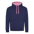 Felpa Varsity Hoodie oxford navy/candyfloss pink / S - personalizzabile con logo