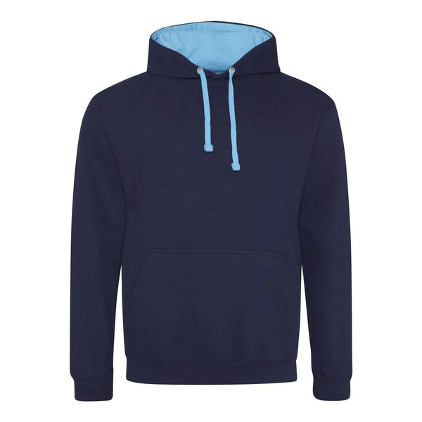 Felpa Varsity Hoodie oxford navy/hawaiian blue / S - personalizzabile con logo