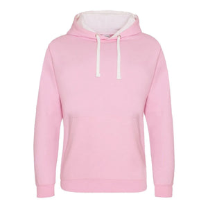 Felpa Varsity Hoodie rosa / S - personalizzabile con logo