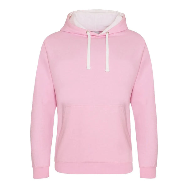 Felpa Varsity Hoodie rosa / S - personalizzabile con logo