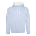 Felpa Varsity Hoodie sky/arctic white / S - personalizzabile con logo