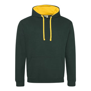 Felpa Varsity Hoodie verde / S - personalizzabile con logo