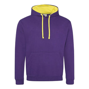 Felpa Varsity Hoodie viola / S - personalizzabile con logo