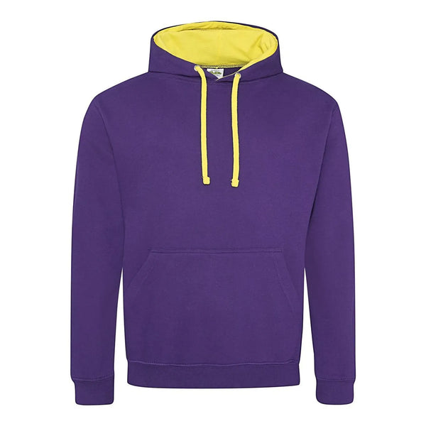 Felpa Varsity Hoodie viola / S - personalizzabile con logo