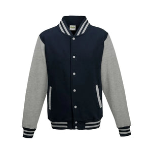 Felpa Varsity Jacket blu / XS - personalizzabile con logo