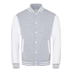 Felpa Varsity Jacket grigio / XS - personalizzabile con logo