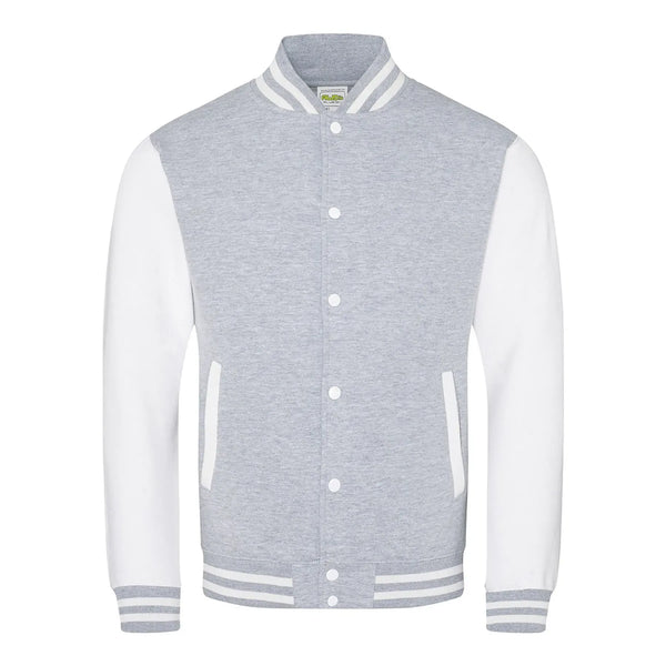 Felpa Varsity Jacket grigio / XS - personalizzabile con logo