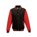 Felpa Varsity Jacket jet black/fire red / XS - personalizzabile con logo