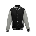 Felpa Varsity Jacket jet black/heather grey / XS - personalizzabile con logo