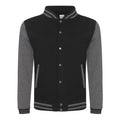 Felpa Varsity Jacket nero / XS - personalizzabile con logo