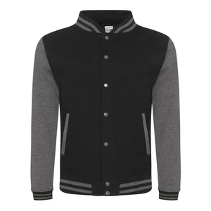 Felpa Varsity Jacket nero / XS - personalizzabile con logo