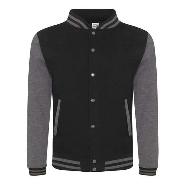 Felpa Varsity Jacket nero / XS - personalizzabile con logo