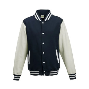 Felpa Varsity Jacket oxford navy/white / XS - personalizzabile con logo