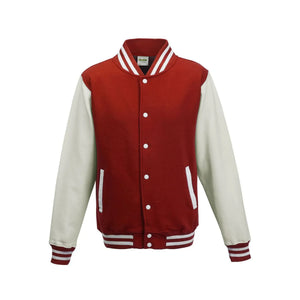 Felpa Varsity Jacket rosso / XS - personalizzabile con logo