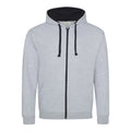 Felpa Varsity Zoodie heather grey/french navy / S - personalizzabile con logo