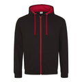 Felpa Varsity Zoodie jet black/fire red / S - personalizzabile con logo