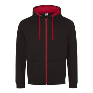 Felpa Varsity Zoodie jet black/fire red / S - personalizzabile con logo