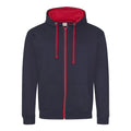 Felpa Varsity Zoodie new french navy/fire red / S - personalizzabile con logo