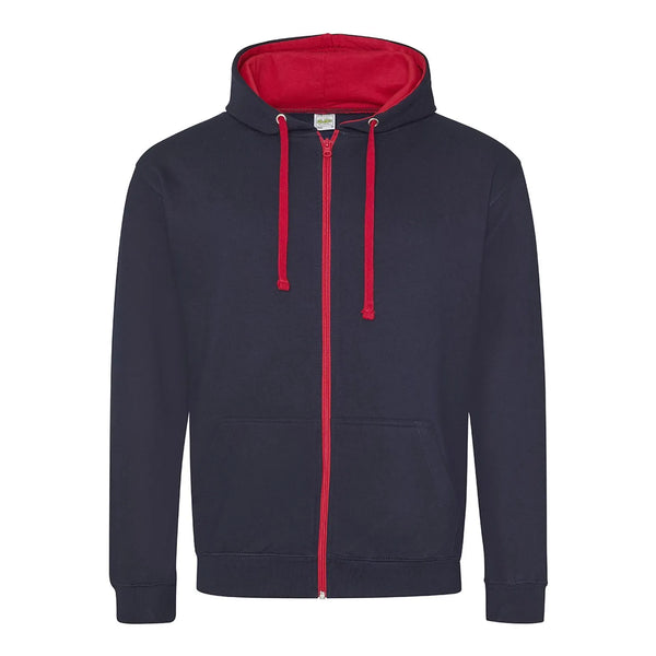 Felpa Varsity Zoodie new french navy/fire red / S - personalizzabile con logo