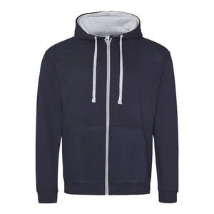 Felpa Varsity Zoodie new french navy/heather grey / S - personalizzabile con logo