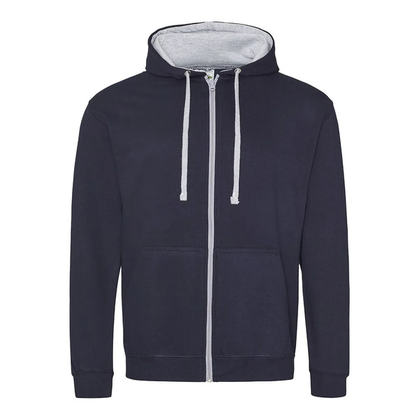 Felpa Varsity Zoodie new french navy/heather grey / S - personalizzabile con logo