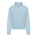 Felpa Women's Cropped ½ Zip Sweat azzurro / XXS - personalizzabile con logo