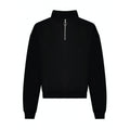 Felpa Women's Cropped ½ Zip Sweat nero / XXS - personalizzabile con logo
