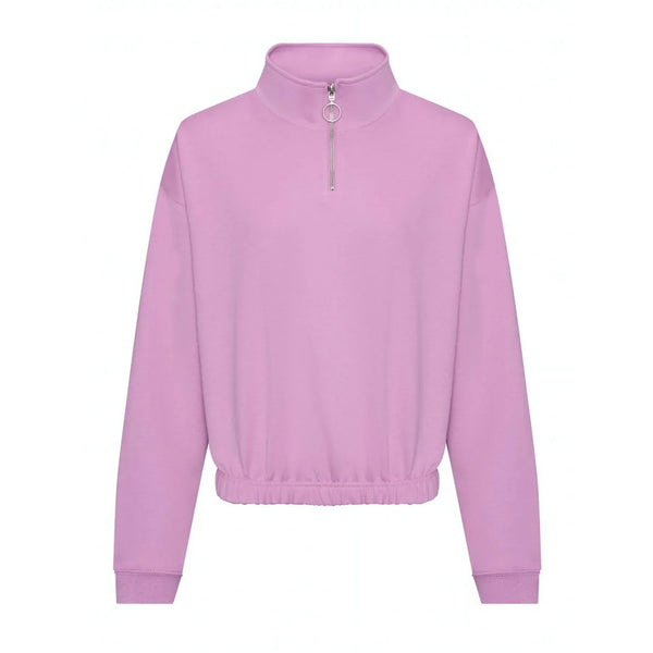 Felpa Women's Cropped ½ Zip Sweat viola / XXS - personalizzabile con logo