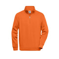 Felpa Workwear Half Zip arancione / XS - personalizzabile con logo