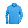 Felpa Workwear Half Zip azzurro / XS - personalizzabile con logo