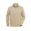 Felpa Workwear Half Zip beige / XS - personalizzabile con logo