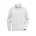 Felpa Workwear Half Zip bianco / XS - personalizzabile con logo