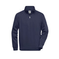 Felpa Workwear Half Zip blu / XS - personalizzabile con logo