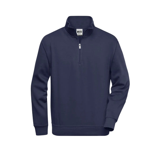 Felpa Workwear Half Zip blu / XS - personalizzabile con logo