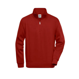 Felpa Workwear Half Zip bordeaux / XS - personalizzabile con logo