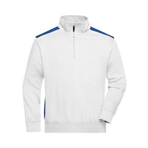 Felpa Workwear Half-zip  - Color bianco / XS - personalizzabile con logo